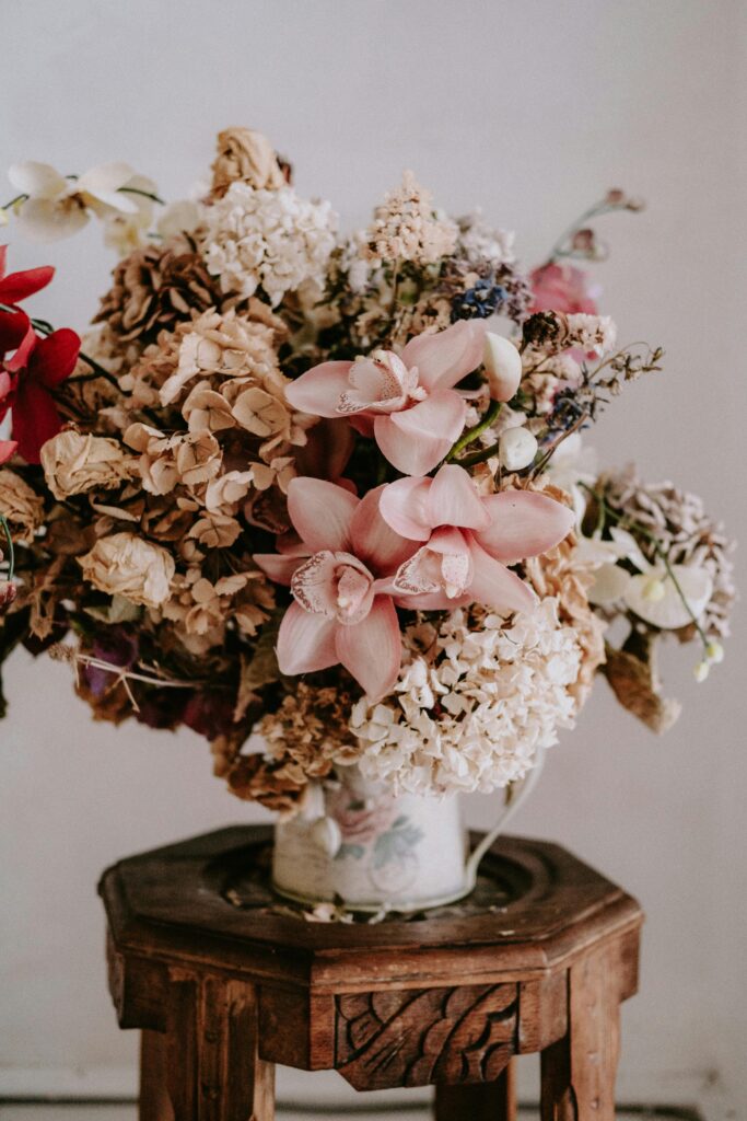 ergebnis vom brautstrauß trocknen