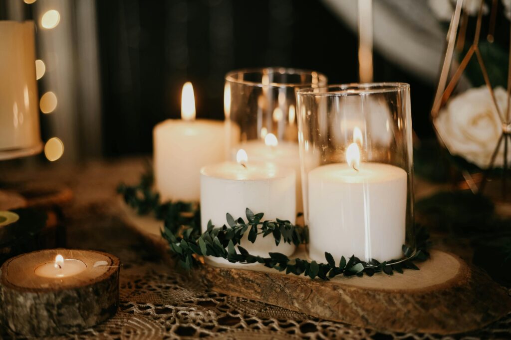 DIY-Hochzeitsdeko mit Kerzen