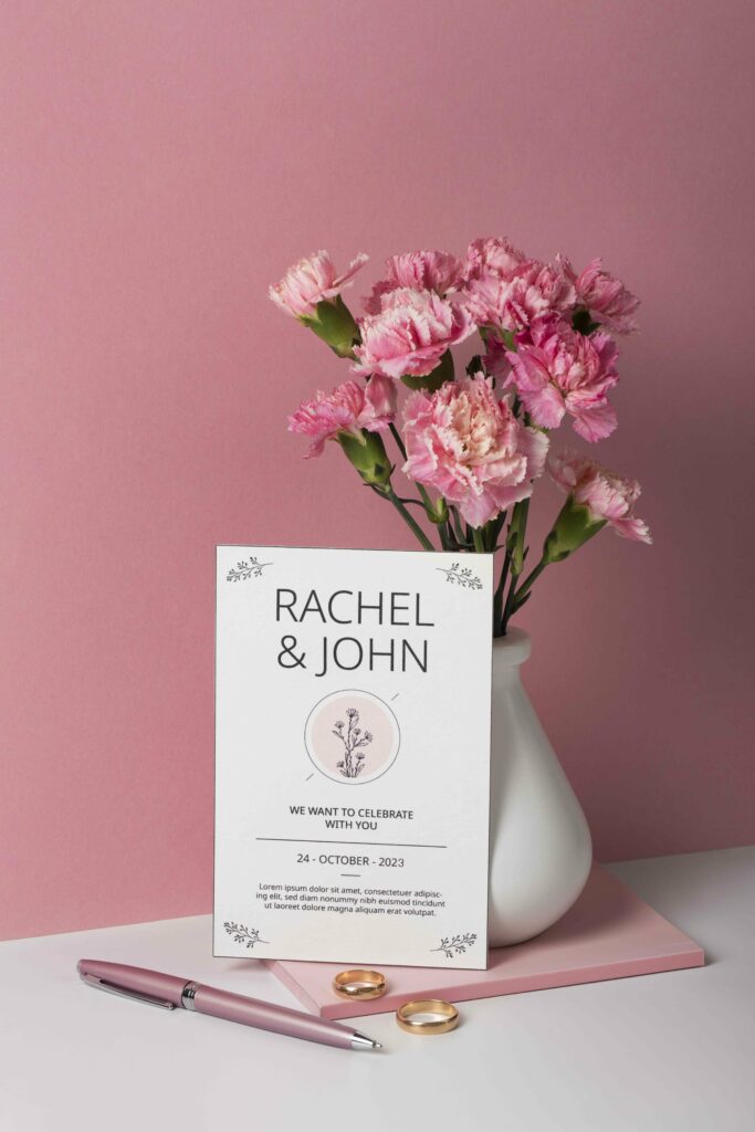 Professionell erstellte Hochzeitseinladungen